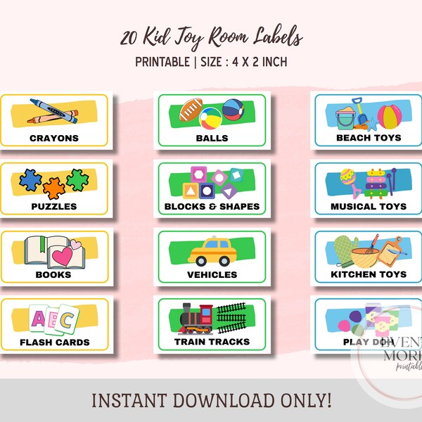 Playroom Labels - Etsy