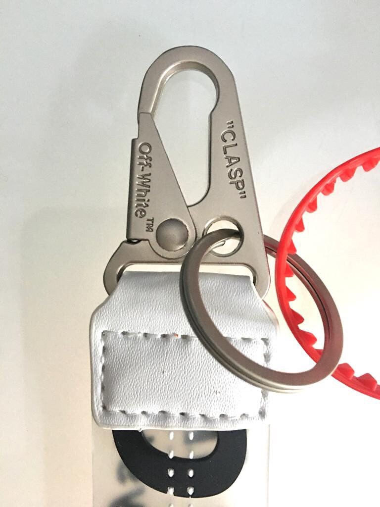 Off White industrial keychain keyring lanyard. Etsy