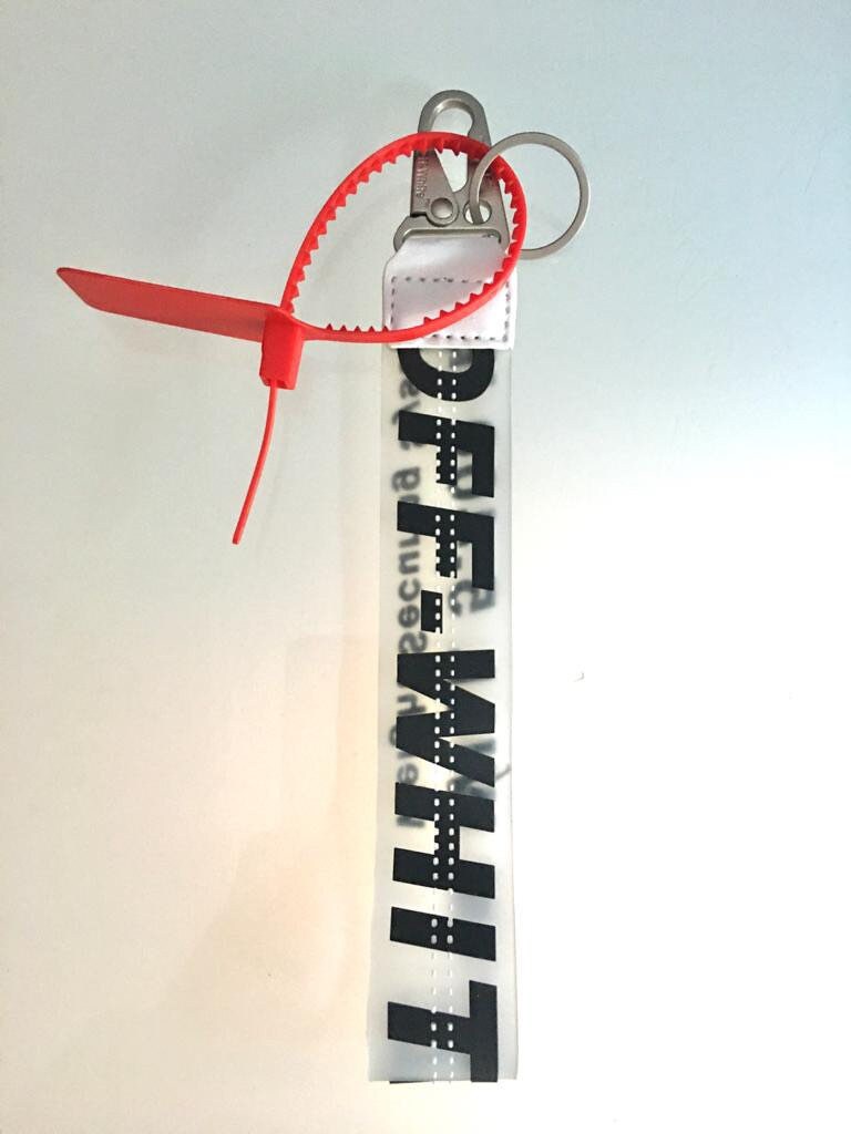 Off White industrial keychain keyring lanyard. Etsy