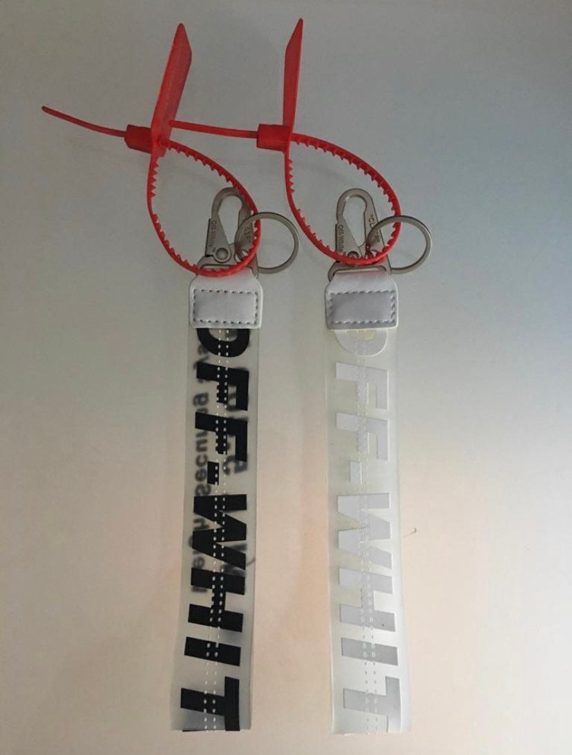 Off White industrial keychain keyring lanyard. Etsy