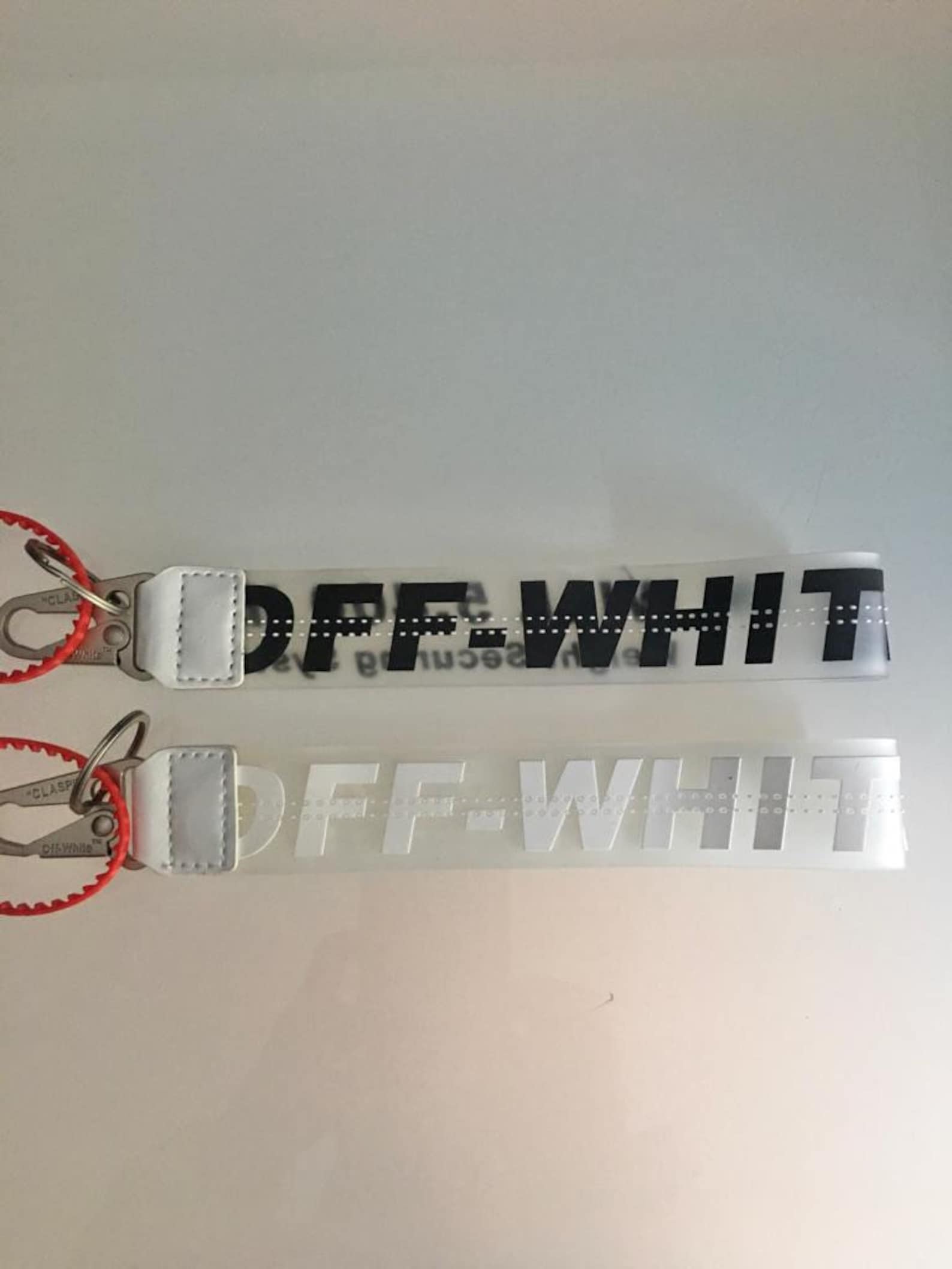 Off White industrial keychain keyring lanyard. Etsy