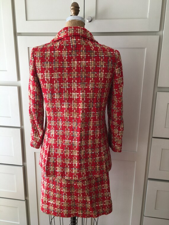 Late 1960's Mod Red Woven Suit - image 3