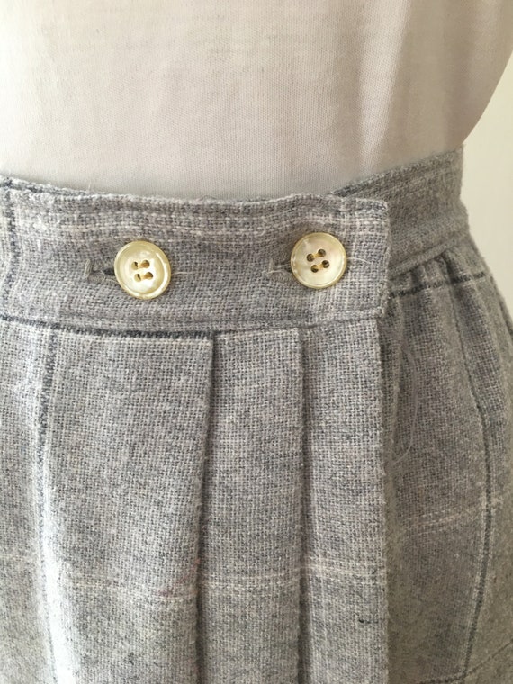 1950s Gray Tartan Skirt - image 3