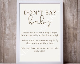 Brown Don't Say Baby Game // Digital Download