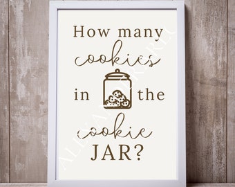 Brown How Many Cookies in the Cookie Jar // Digital Download