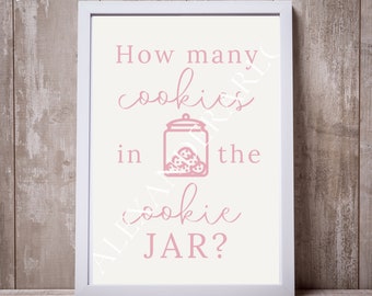 Pink How Many Cookies in the Cookie Jar // Digital Download
