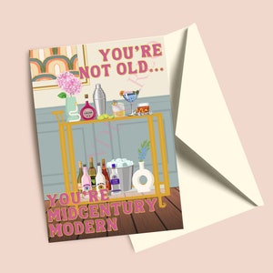Mid-Century Modern Birthday Card // Digital Download