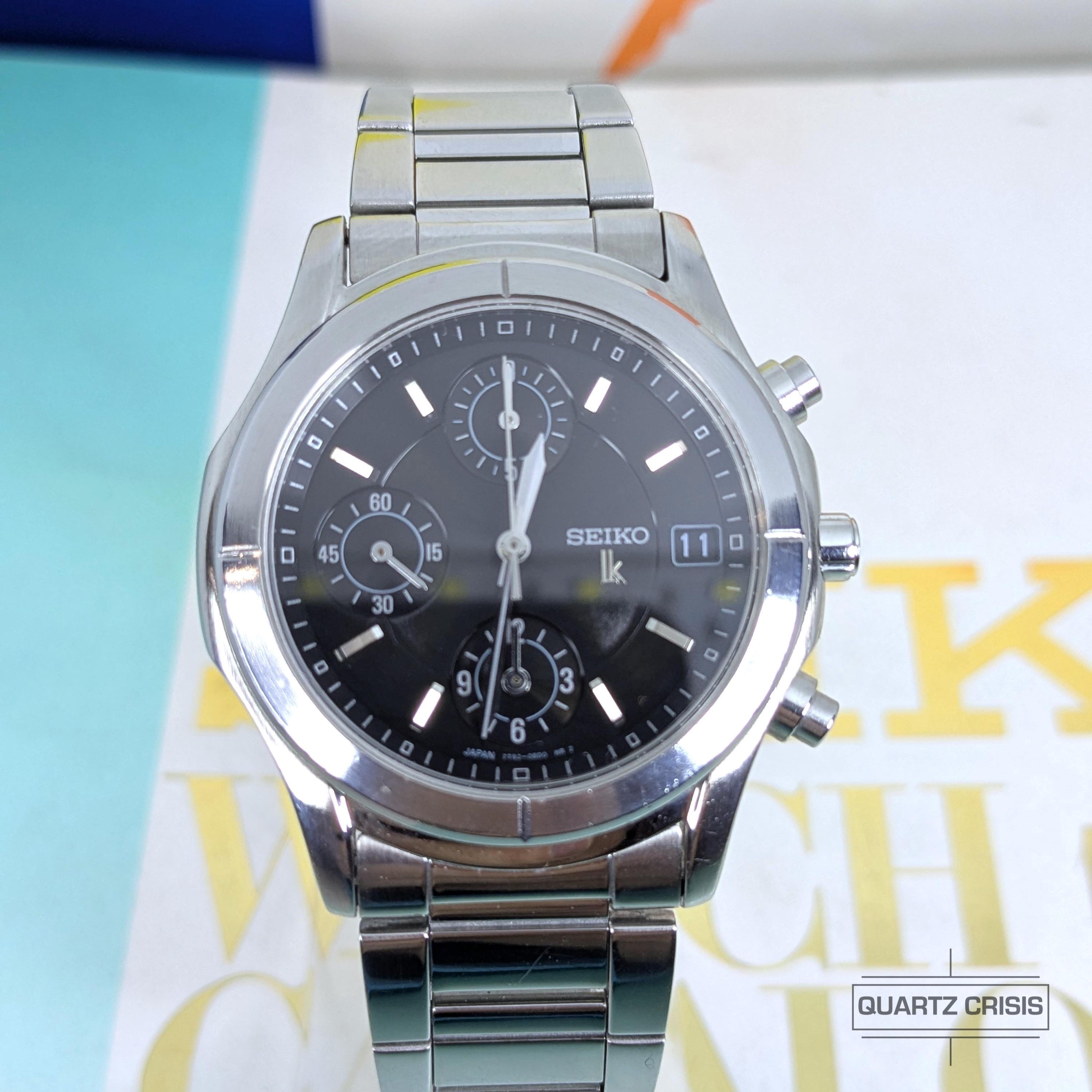 セイコーSEIKO LK LUKIA CHRONOGRAPH 7T92-0BN0 Seiko Lukia/Lk 7T92-0Bn0 Analog Quartz Men Lk Lukia