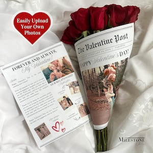 DIY Valentinstag Zeitungsvorlage | Valentinstag Paar Geschenk, Valentinstag Karte, Einzigartiges Geschenk für Sie und Ihn, Liebesbrief