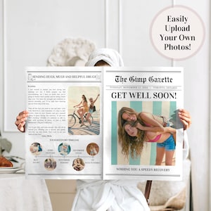Guérir bientôt de la carte | Modèle de journal, cadeau de guérison, je pense à vous