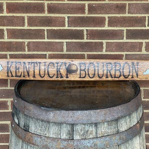 Bourbon Barrel Stave KENTUCKY BOURBON  / Gift for Bourbon Lover /wedding gift / housewarming gift/wooden sign