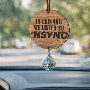 NSYNC wooden lasered car charm / boy band / *NSYNC / 2 options to choose from