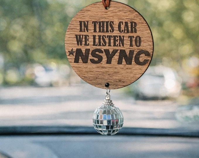 NSYNC wooden lasered car charm / boy band / *NSYNC / 2 options to choose from