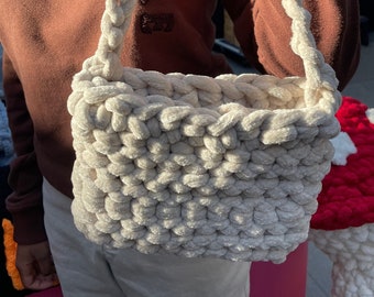 Chunky Knit Purse w/ Tube Yarn