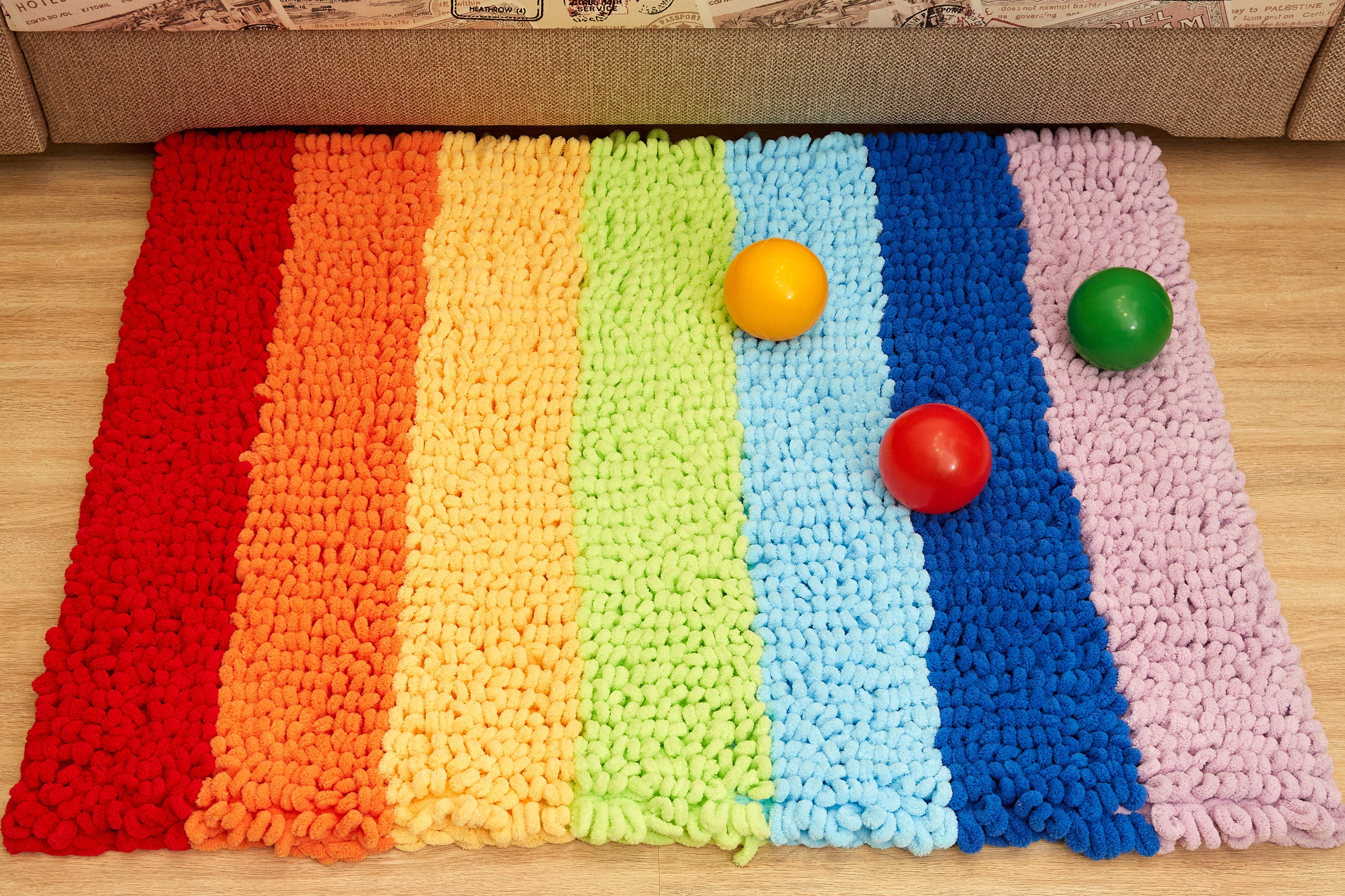 Rainbow rug for nursery carpet rainbow soft playmat for Etsy
