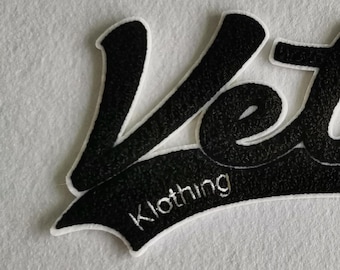 Parche de chenilla con colas grandes, parche personalizado para chaqueta Letterman, parche con letras universitarias, parches bordados personalizados, parche de chenilla de alta calidad