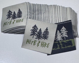 Etiquetas tejidas al por mayor / Etiquetas tejidas para ropa hechas a medida / Etiquetas plegables en el centro / Etiquetas tejidas dobladas a medida / Etiquetas para coser o planchar