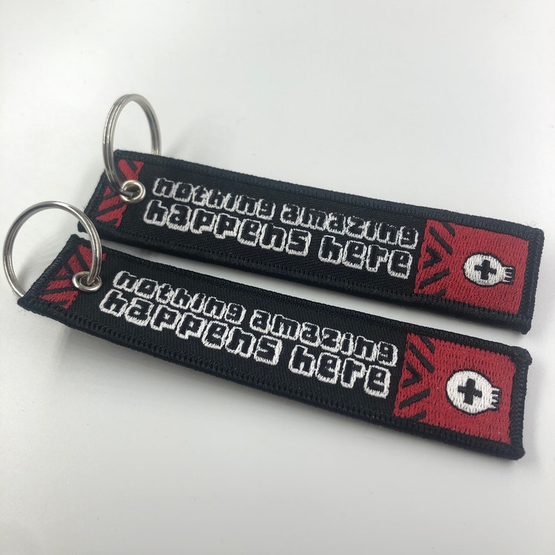 Custom Jet Tag, Custom Embroidery Keychain, Remove Before Flight