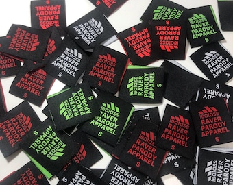 Etiquetas personalizadas para ropa, etiquetas tejidas para el cuello, etiquetas de satén, etiquetas tejidas para ropa, etiquetas de costura para artículos hechos a mano, etiquetas de costura hechas a mano