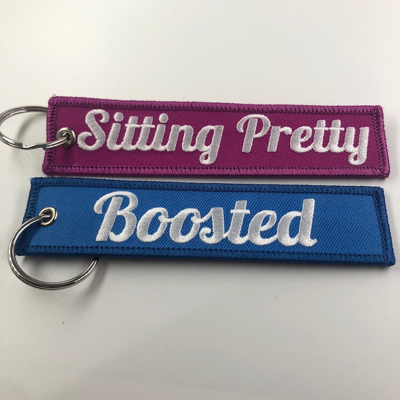 Custom Jet Tag, Custom Embroidery Keychain, Remove Before Flight