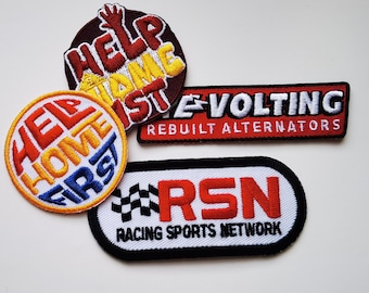 Parche bordado personalizado, parche para planchar, personalizado con su propio logotipo, parches de nombre personalizados, parches bordados, hecho a medida para fiestas y eventos