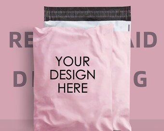 Bolsas de envío personalizadas de 100 piezas con logotipo, bolsas de correo compostables biodegradables ecológicas, embalaje sostenible con su logotipo, bolsa de paquete