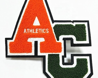 Parches de chenilla personalizados, parches con letras universitarias, parches bordados personalizados, parches de chenilla de alta calidad, parches para chaquetas