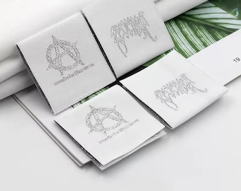 Etiquetas tejidas al por mayor / etiquetas tejidas con pliegue central / etiquetas personalizadas / etiquetas tejidas personalizadas / etiquetas tejidas cosidas / etiquetas para ropa