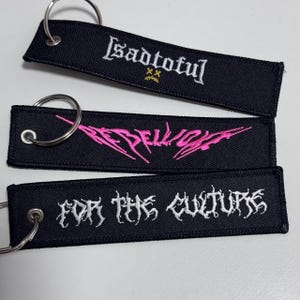 Custom Embroidery Keychain, Custom Keychain, Fabric Embroidered Key Ring, Personalized Keychain, wholesale keychain, Free Design,