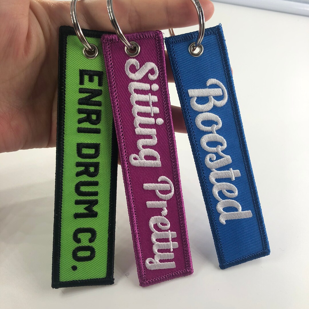 Custom Jet Tag, Custom Embroidery Keychain, Remove Before Flight