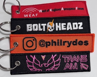 Etiquetas de vuelo personalizadas, llaveros personalizados, llavero bordado personalizado, llavero bordado al por mayor, etiqueta de vuelo de piloto, avión, motocicleta