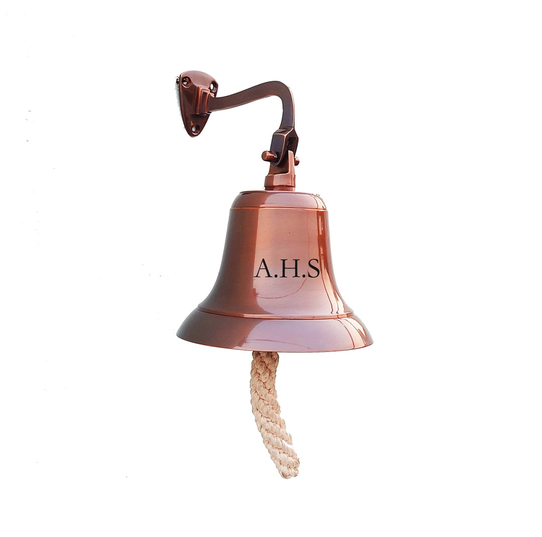 Personlized Solid Brass 7 Copper Antique Ship Bell Ring Home Kitchen