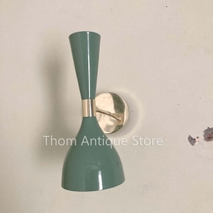 1950er Mid Century Messing Italienisch Diabolo Wandleuchte Leuchte 2 Paar