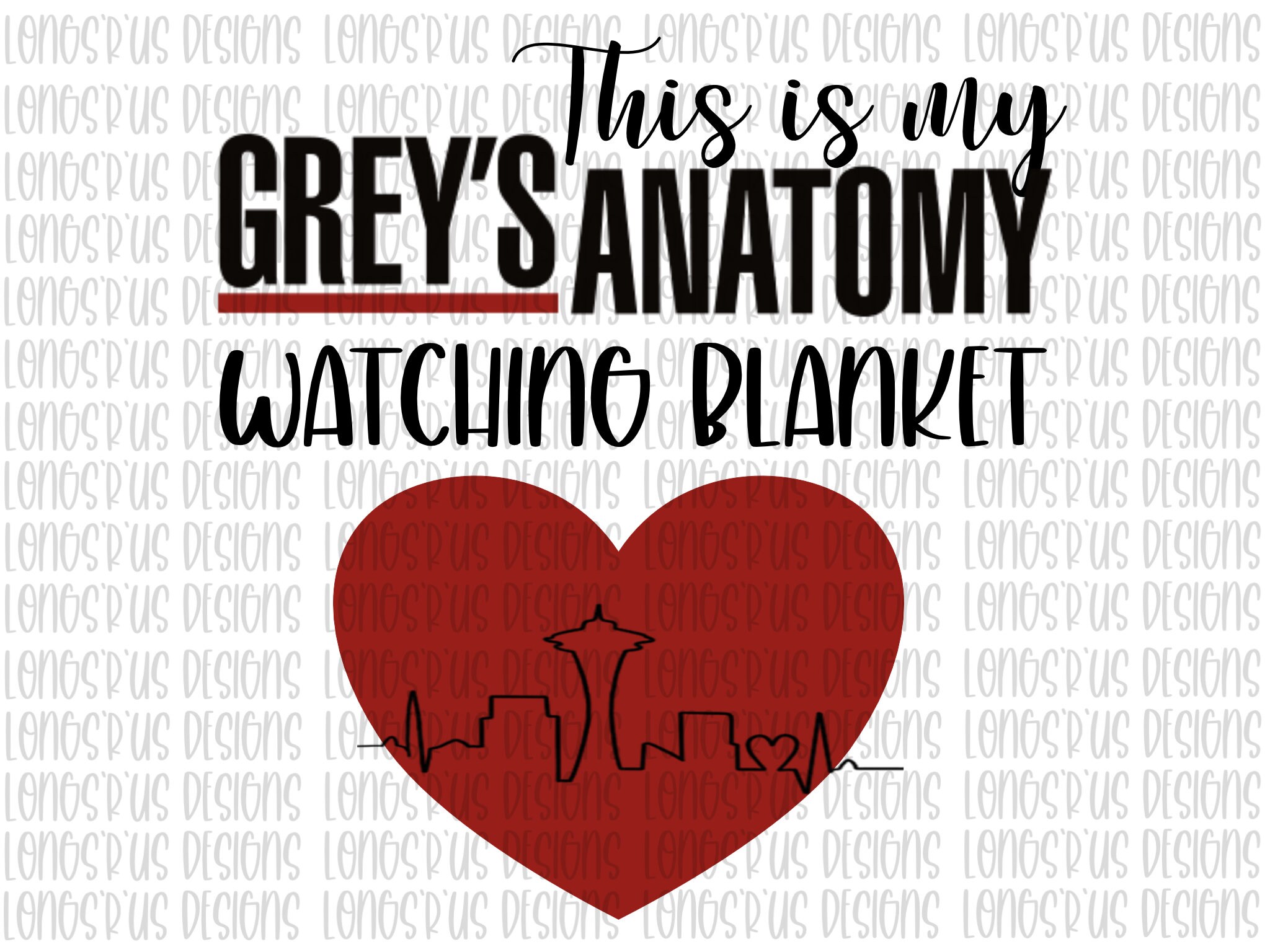 Greys Anatomy Watching Blanket Sublimation PNG Etsy