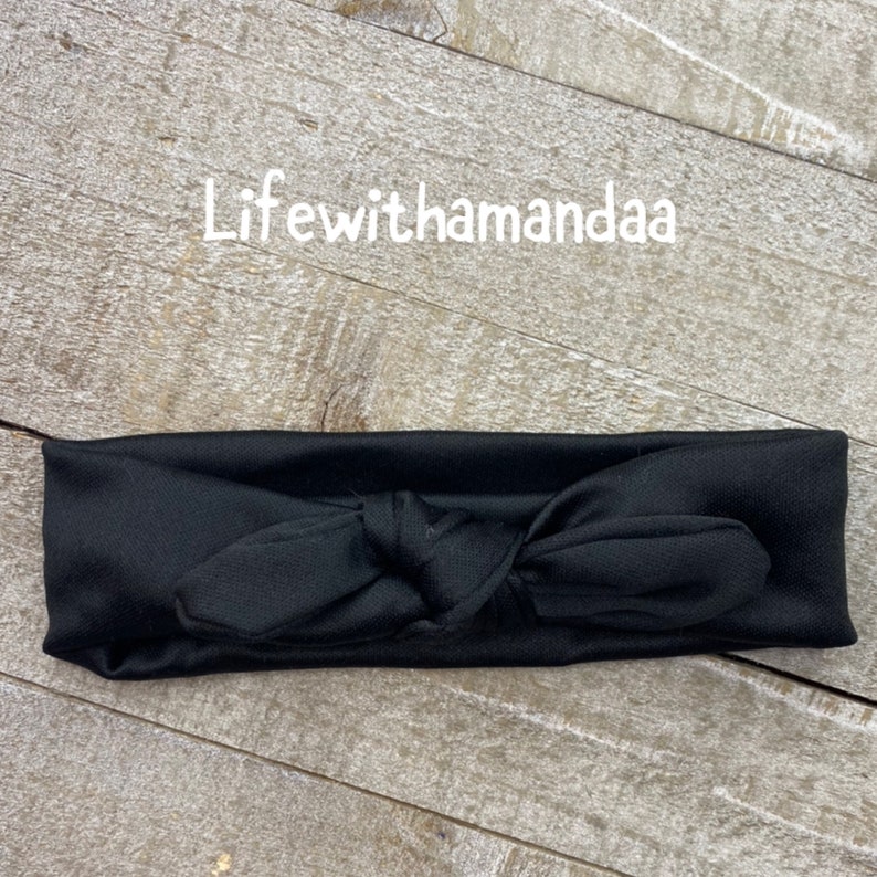 Black knotted headband