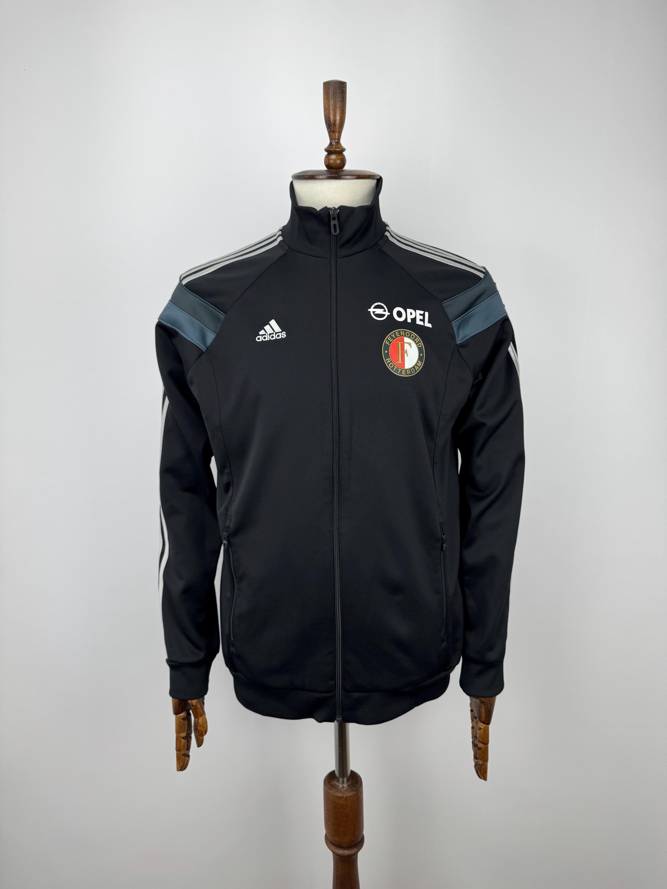 Vintage Adidas Feyenoord Track Jacket Black Opel Soccer Full Zip