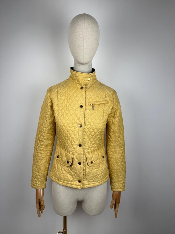 Barbour, Women’s Vintage Barbour Cruise Quilt Jacket Mustard Yellow Classic Outdoor size USA 6