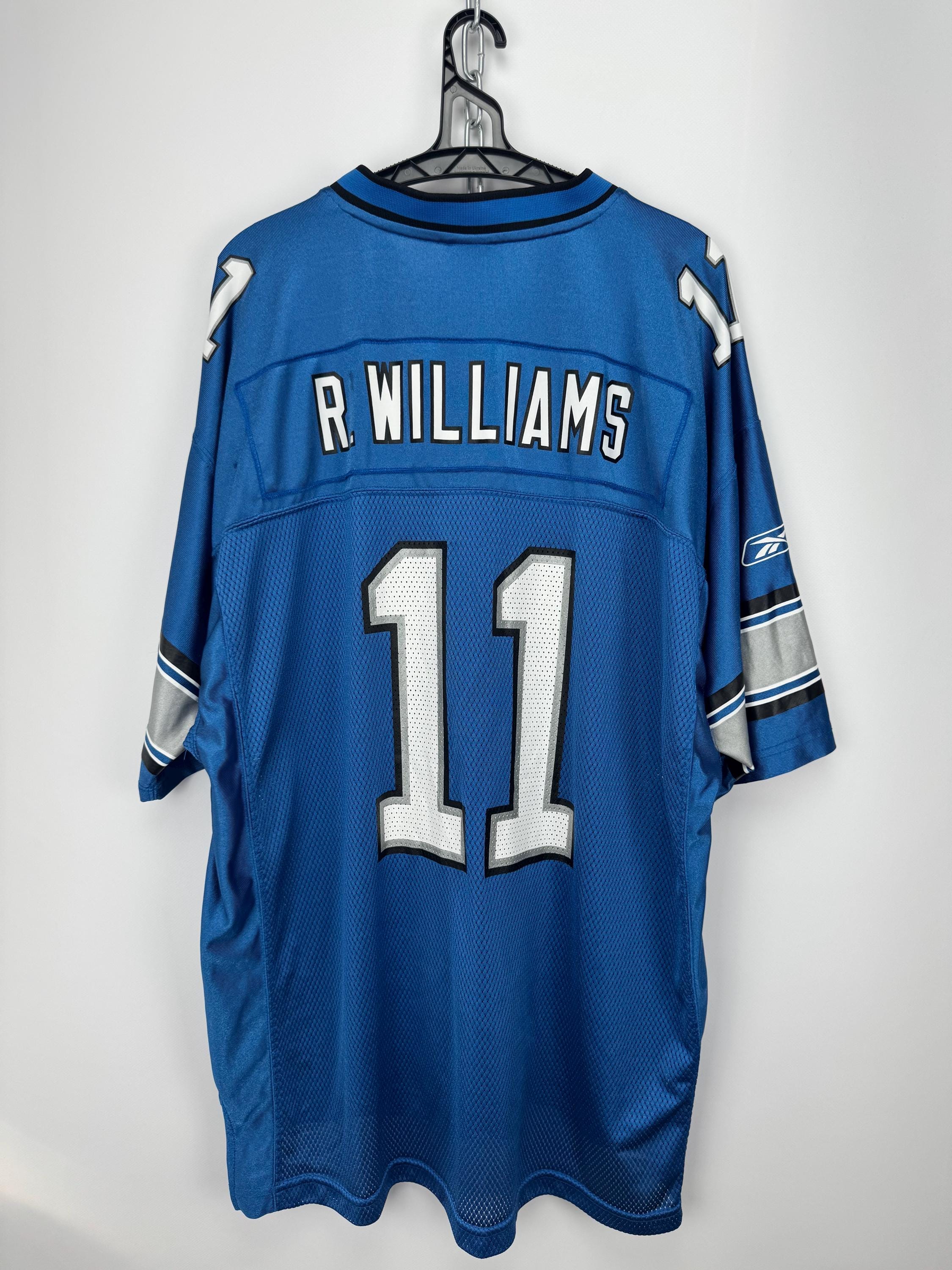 Reebok Detroit Lions #11 R Williams NFL Jersey Mens XL Blue on