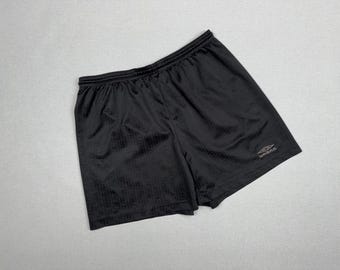 Short de football vintage Umbro années 90 avec monogramme bleu pour Short de football vintage Umbro années 90 avec monogramme bleu pour