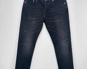 Paul Smith Jeans Men's Black Dark Wash Denim Jeans Size 32 Straight Slim Fit