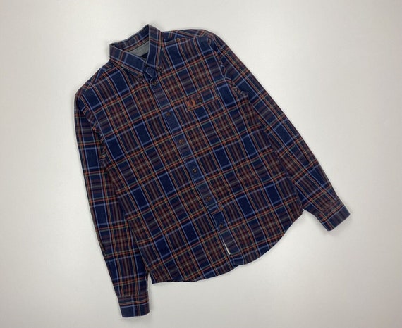 Mens Vintage Fred Perry Long Sleeve Button Down shirt size S