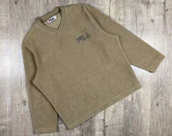 Męska kurtka polarowa FILA w stylu vintage, rozmiar M