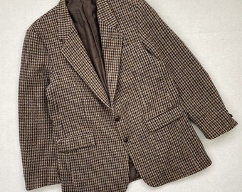 Mens Vintage Gurteen Harris Tweed Two Piece Blazer Coat Size 44L