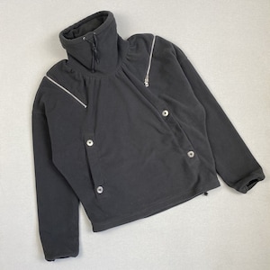 Adidas Vintage Stella Mccartney Womens 36 Fleece Funnel Neck Hooded Pullover Jacket