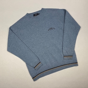 Pull homme col rond cachemire , gris moyen