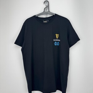 Guinness 0.0 T-shirt Herr Stor Svart Toucan Grafisk Öllogotyp Kortärmad bild 2
