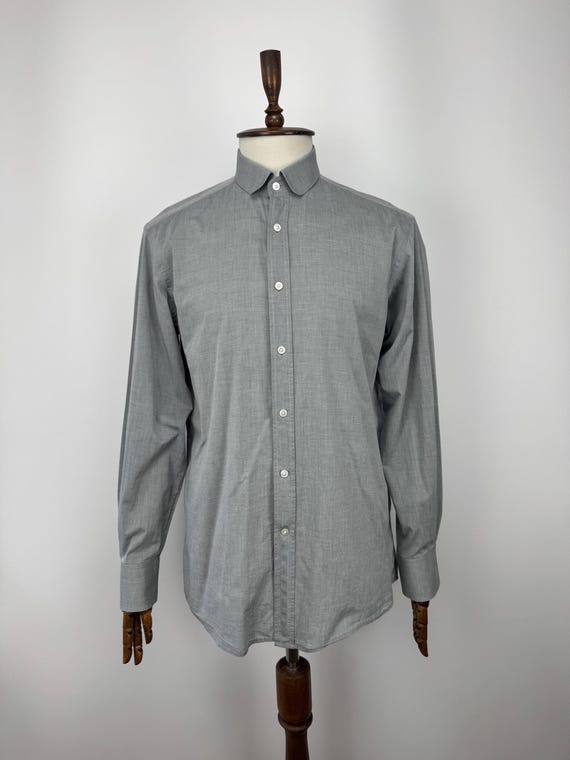 Gieves & Hawkes, Vintage Gieves & Hawkes Men’s Dress Shirt 16.5 42cm Gray Cotton London