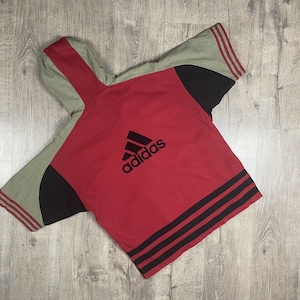 Mens Vintage Adidas Short Sleeve Full Zip Track Jacket size M