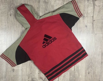 Mens Vintage Adidas Short Sleeve Full Zip Track Jacket size M