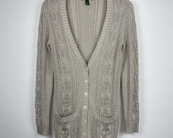 トップス 90s Polo Ralph Lauren lambswool cardigan Vintage 90s Polo Ralph Lauren Lambswool Cardigan Large Ralph
